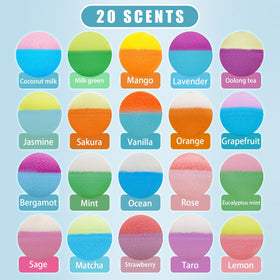GDXINYES Bath Bombs displayed with toys and bubbles