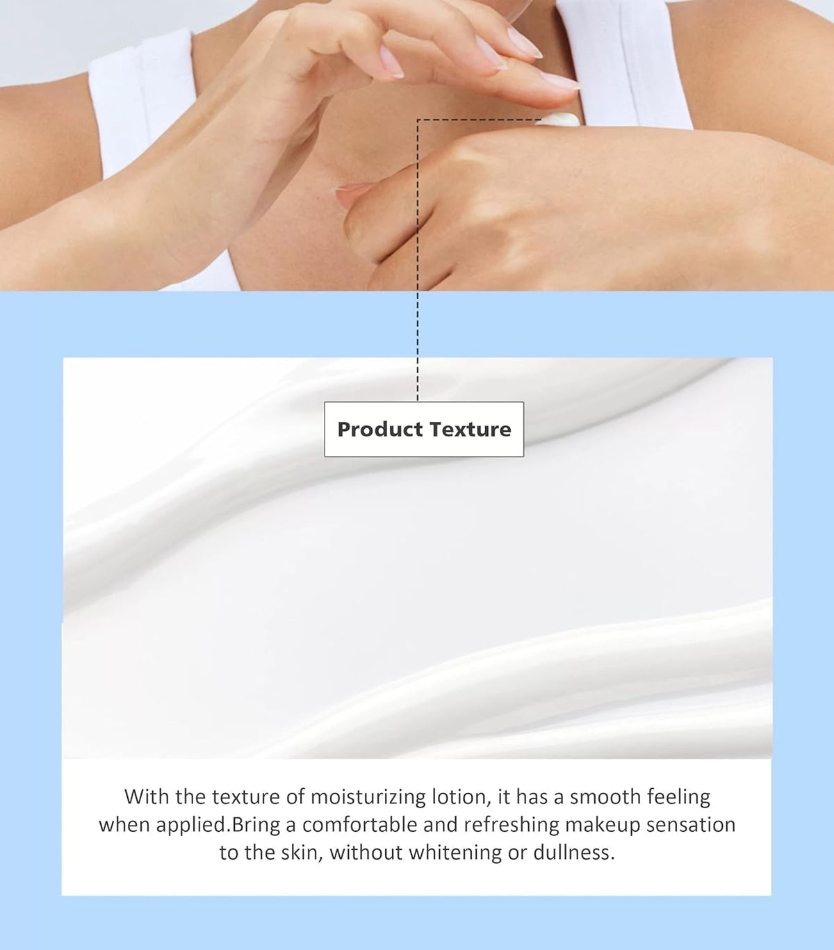 GEBUTP Korean Sunscreen SPF50 application on skin
