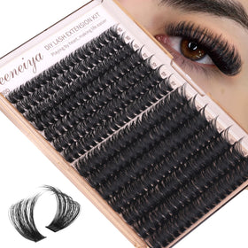 Geeneiya lash clusters kit contents displayed