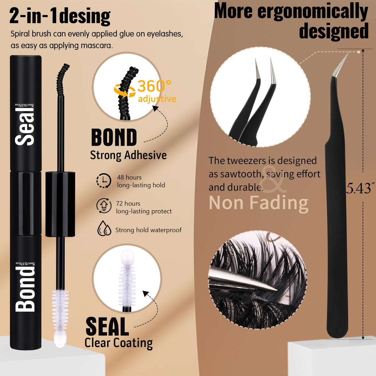 Geeneiya lash clusters kit packaging front view