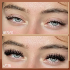 Geeneiya lash clusters kit with all components laid out