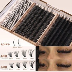 Geeneiya Volume Lash Clusters in use on model
