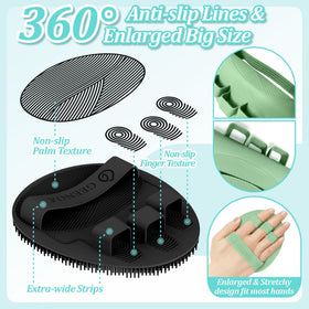 GEENOA Silicone Shower Scrubber close-up of bristles