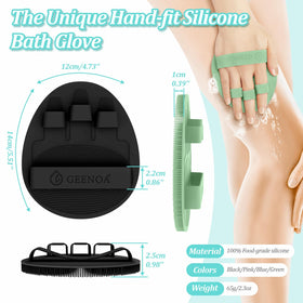 GEENOA Silicone Shower Scrubber showing anti-slip design
