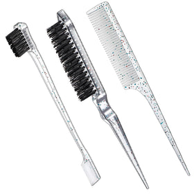 Geiserailie 3 Pcs Hair Brush Set including edge brush and comb