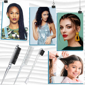 Geiserailie hair brush set in clear red colour