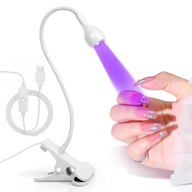 Geisofu UV Nail Lamp front view with adjustable gooseneck