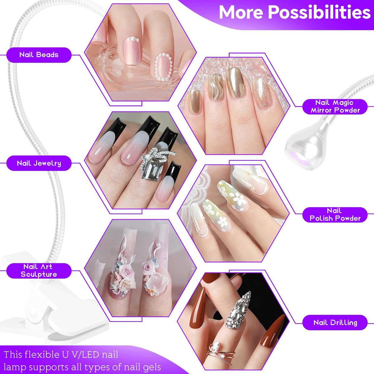 Geisofu UV Nail Lamp in a nail salon setting