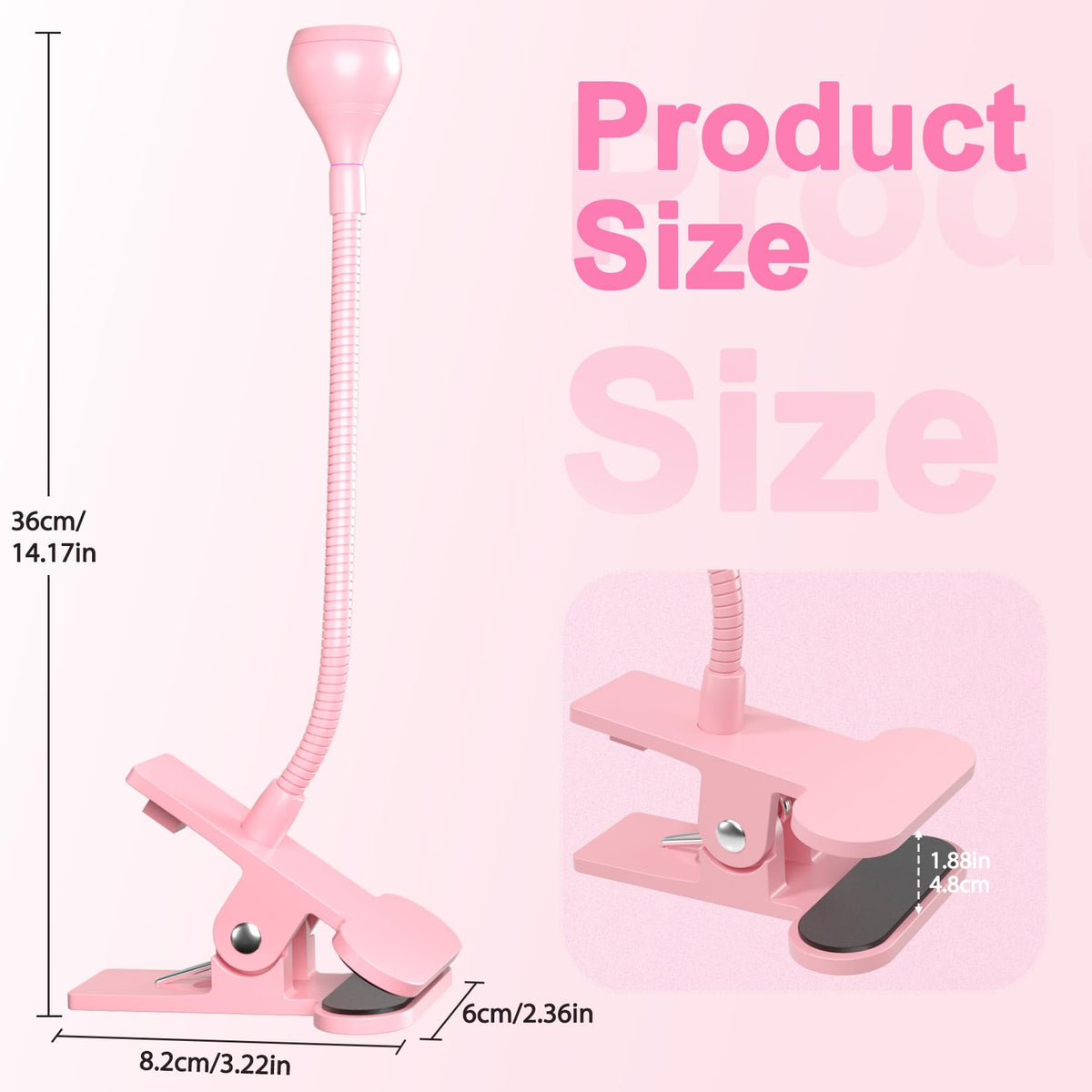 Geisofu UV Nail Lamp side view highlighting the adjustable gooseneck