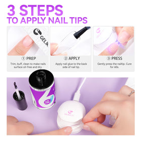 gelike ec Nail Glue 40ml showing bubble-free formula