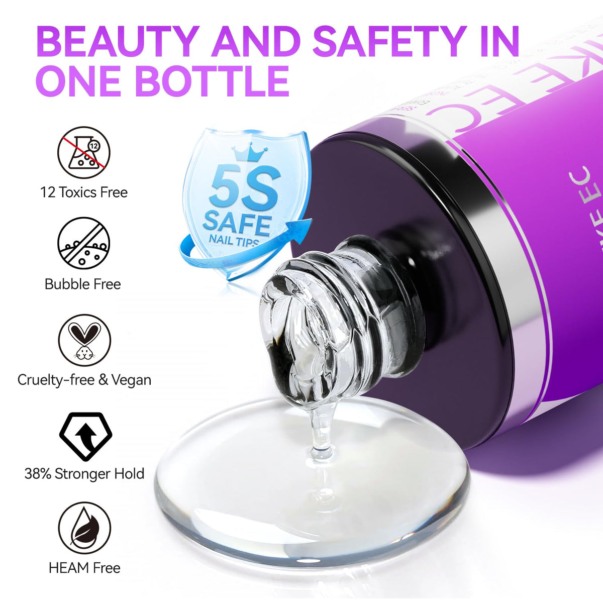 gelike ec Nail Glue 40ml with UV lamp for curing