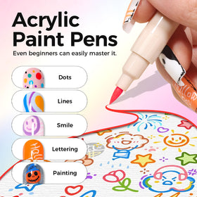 GELLAKTIK Nail Art Pens displayed on a nail art table