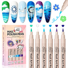 GELLAKTIK Nail Art Pens set with 6 vibrant colours