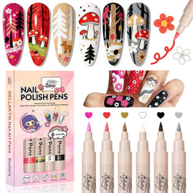 GELLAKTIK Nail Art Pens set with 6 vibrant colours