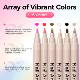 GELLAKTIK Nail Art Pens showing vibrant colours