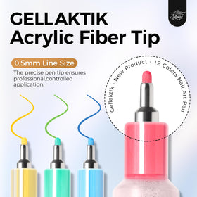 GELLAKTIK Nail Art Pens vibrant colours display
