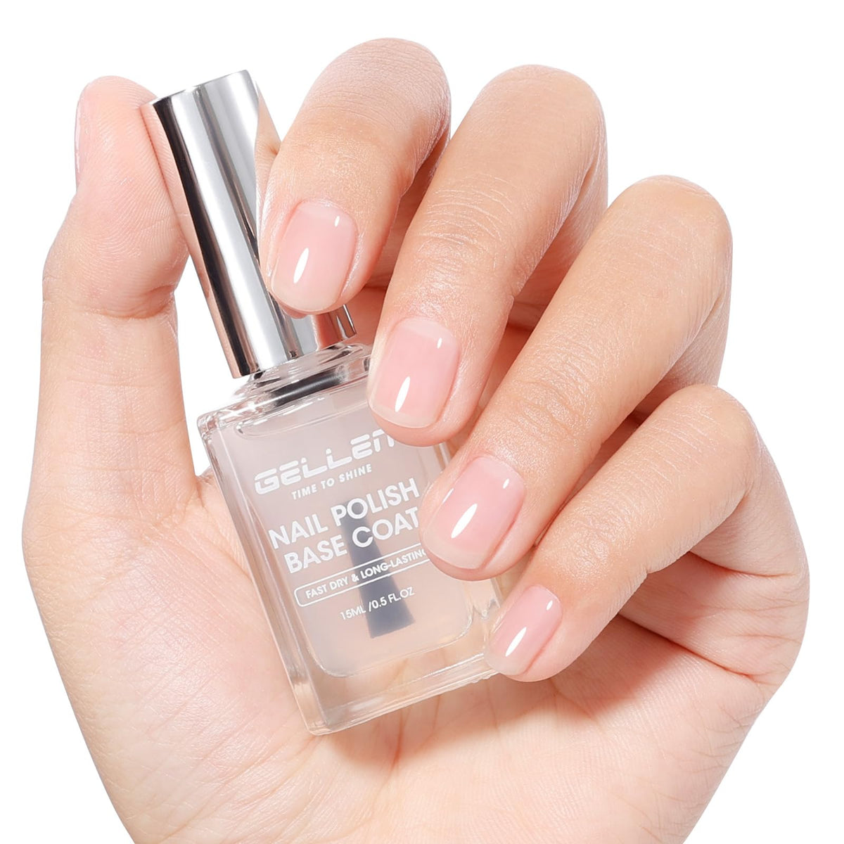 GELLEN 15ml Clear Base Coat Nail Polish bottle front view