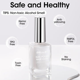 GELLEN 4 In 1 Clear Nail Polish Base Coat on a manicure table
