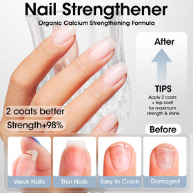 GELLEN 4 In 1 Clear Nail Polish Base Coat with nail tools