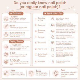 GELLEN 4 In 1 Clear Nail Polish Base Coat with nail tools