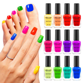 GELLEN Bright Neon Nail Polish set with 12 vibrant colours