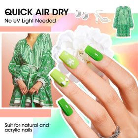 GELLEN Bright Neon Nail Polish wide brush for easy application