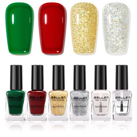 GELLEN Christmas Nail Polish Set packaging with six shades