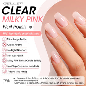 GELLEN Clear Nail Polish Base Coat application on nails