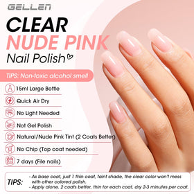 GELLEN Clear Nail Polish Base Coat applicator brush close-up