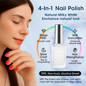 GELLEN Clear Nail Polish Base Coat applied on nails