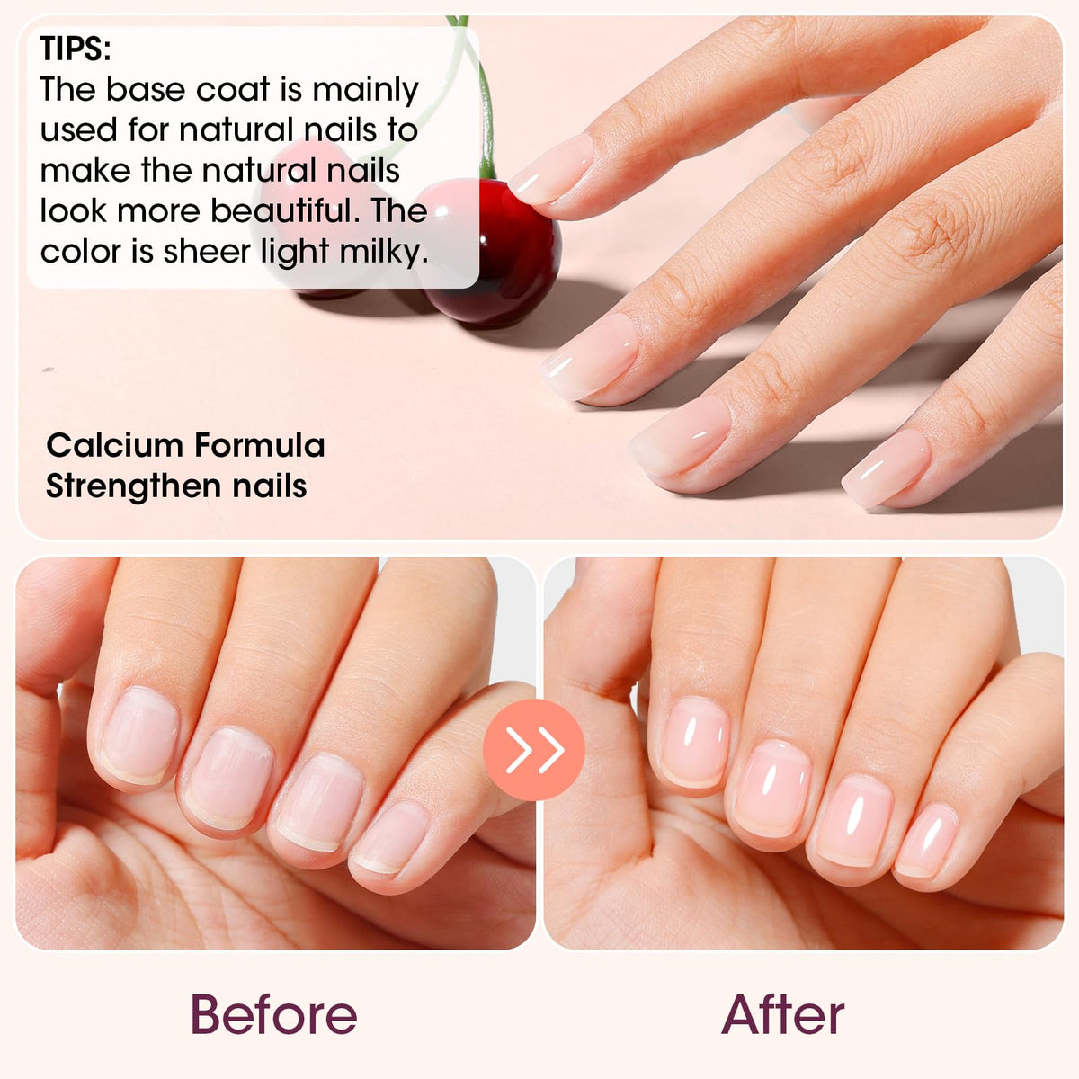 GELLEN Clear Nail Polish Base Coat close-up of brush