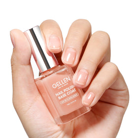 GELLEN Clear Nail Polish Base Coat front view with nude tint