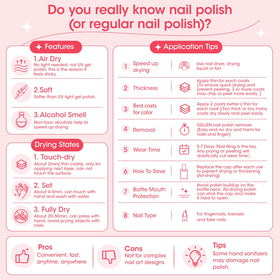 GELLEN Clear Nail Polish Base Coat in use with manicure tools