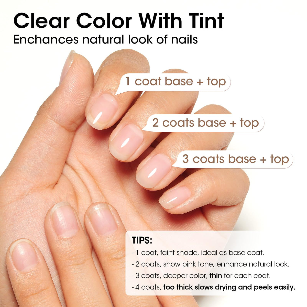 GELLEN Clear Nail Polish Base Coat packaging details
