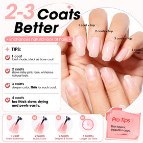 GELLEN Clear Nail Polish Base Coat with brush close-up