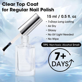 GELLEN Clear Nail Polish Top Coat bottle side view