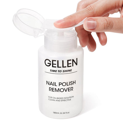 GELLEN Nail Polish Remover 180ml front view with pump head