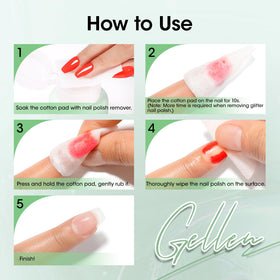 GELLEN Nail Polish Remover 180ml with cotton pads and nail tools
