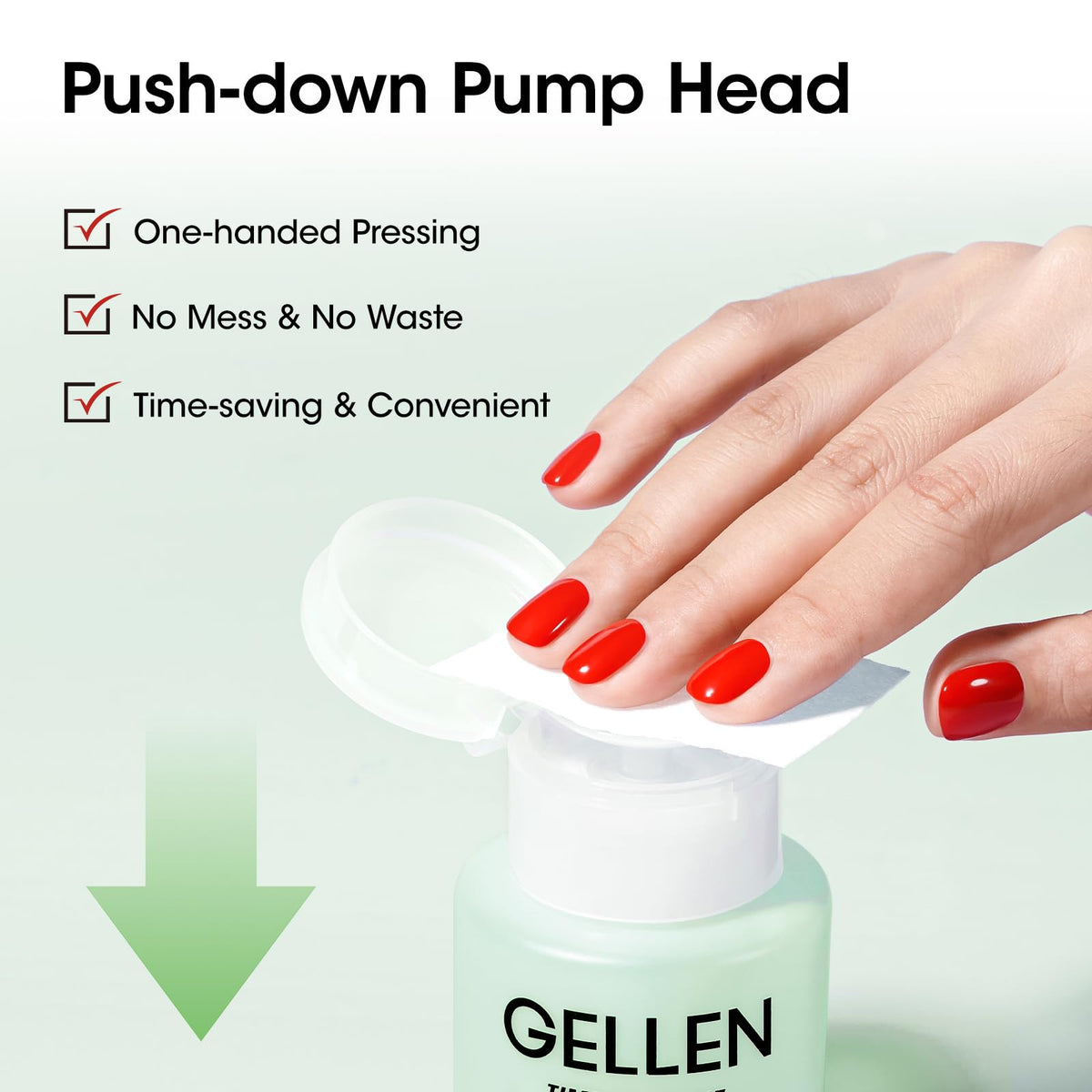 GELLEN Nail Polish Remover 180ml with floral background