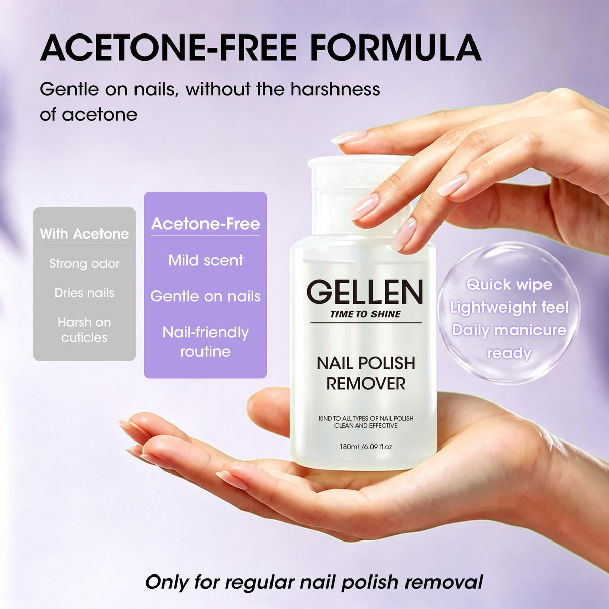 GELLEN Nail Polish Remover with dust-proof cover