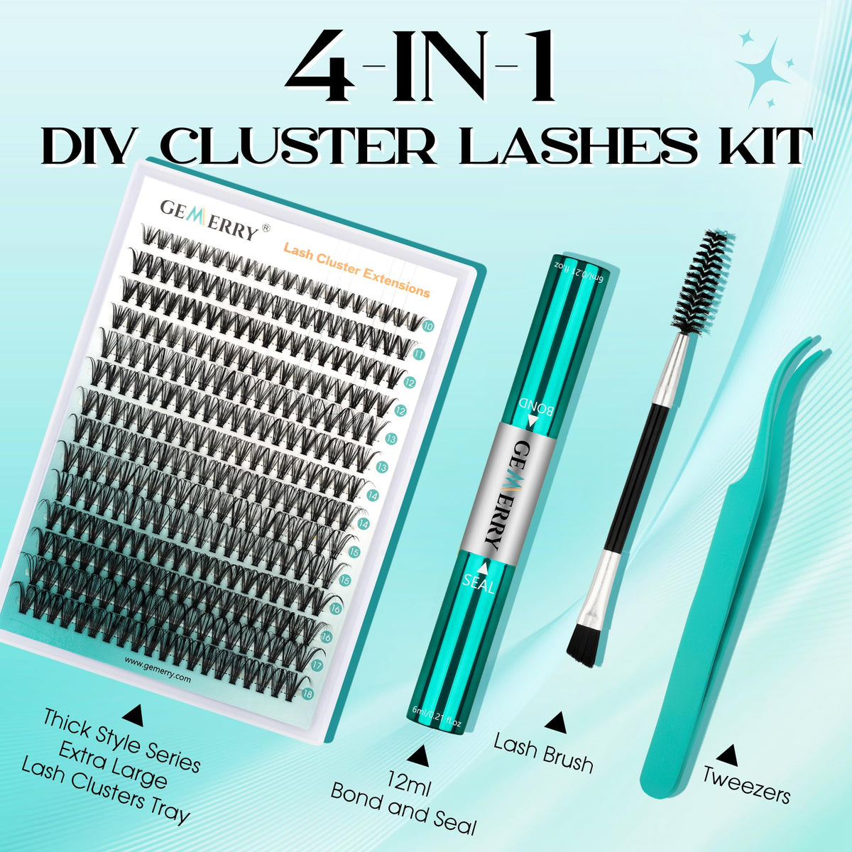 GEMERRY lash bond and seal bottle with applicator