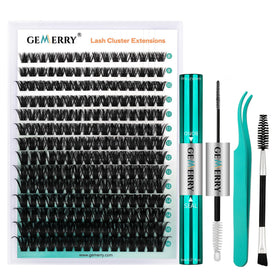 GEMERRY Thick Lash Clusters Kit front view with mixed lash lengths