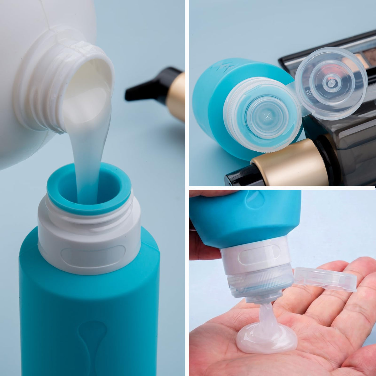 Gemice 6oz travel bottle wide opening for easy filling