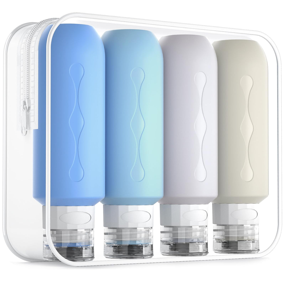 Gemice Travel Bottles 6oz leak proof containers in clear bag