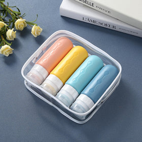 Gemice travel bottles filled with shampoo and conditioner