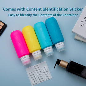 Gemice travel bottles with flip top caps