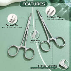 GEMQUEEN straight forceps for changing jewellery