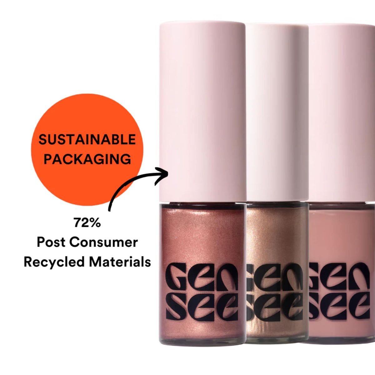 Gen See Mixed Media Matte Liquid Eyeshadow Melon Cream with other makeup products