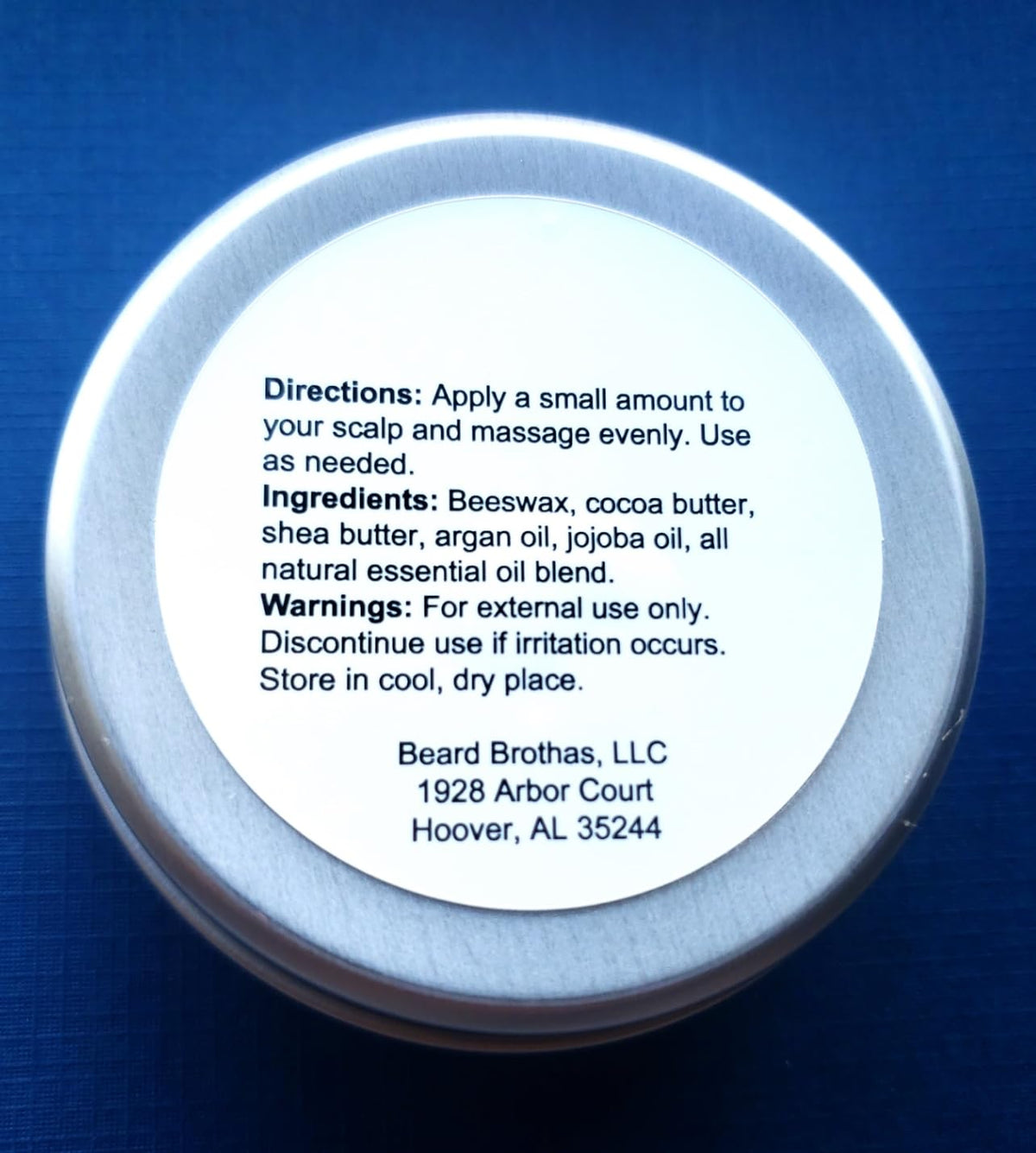 Generic Bald Head Balm Moisturiser open jar showing the balm
