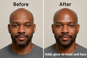 Generic Bald Head Balm Moisturiser with a close-up of the texture